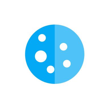 Dolunay simge vektör işareti ve üzerinde beyaz backgrou izole sembolü