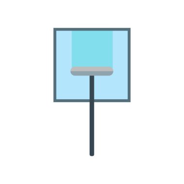 Cam temizleme simge vektör işareti ve üzerinde beyaz bac izole sembolü