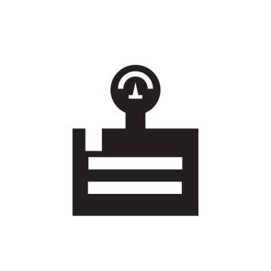 Ağırlık simge vektör web ve mobil uygulaması tasarımı, ağırlık logo kavramı için izole üzerinde beyaz arka plan