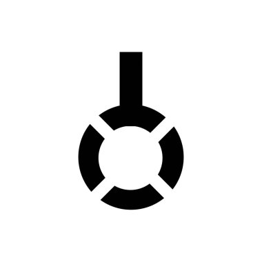 Web ve mobil uygulaması tasarımı, darağacı logo kavramı için beyaz arka plan üzerinde izole darağacı simge vektör