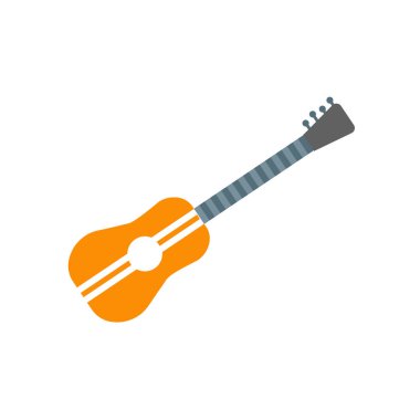 İspanyol gitar simge vektör web ve mobil uygulaması tasarımı, İspanyol gitar logo kavramı için izole üzerinde beyaz arka plan