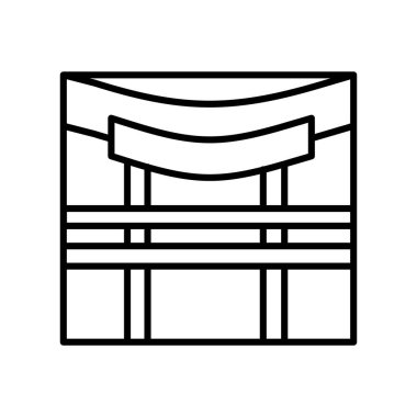 Tapınak simge vektör izole beyaz arka plan, tapınak işareti, t