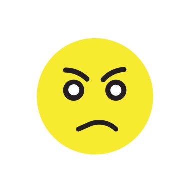 Web ve mobil uygulaması tasarım için beyaz arka plan üzerinde izole kızgın simgesi