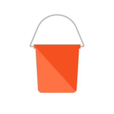 Kova simge vektör işareti ve beyaz arka plan üzerinde izole sembolü,