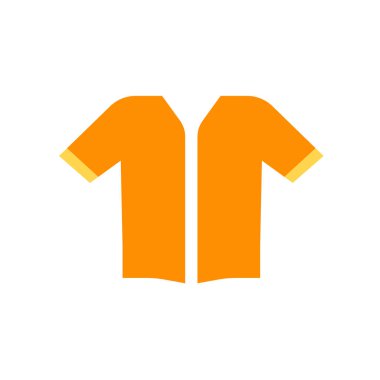 Kısa kollu simge vektör işareti ve beyaz arkasında izole sembolü