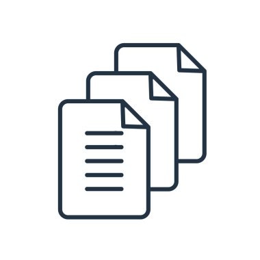 Beyaz arka plan üzerinde belgeleri sı izole belgeleri simge vektör