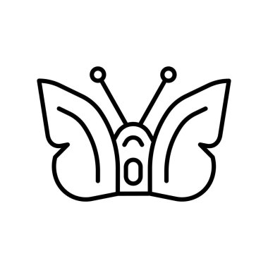 Beyaz arka plan üzerinde kelebek sı izole kelebek simge vektör