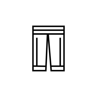 Pratik pantolon simge vektör web ve mobil uygulaması tasarımı, pratik pantolon logo kavramı üzerinde izole beyaz arka plan