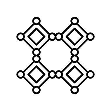 Beyaz arka plan üzerinde molekül sı izole molekülleri simge vektör