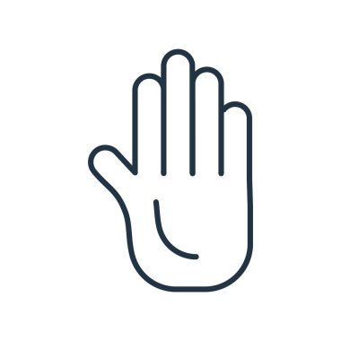 Beyaz arka plan üzerinde işaret izole el simge vektör