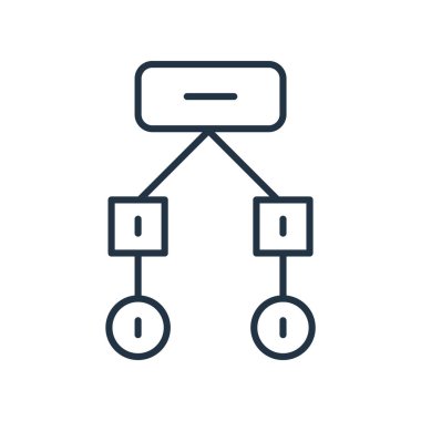 Beyaz arka plan üzerinde akış şeması izole akış şeması simge vektör 