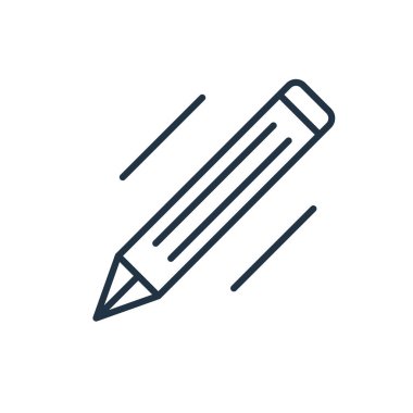 Beyaz arka plan üzerinde kalem işareti izole kalem simge vektör