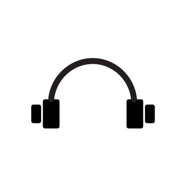 Web ve mobil uygulaması tasarım için beyaz arka plan üzerinde izole kulaklık simgesi