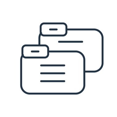 Beyaz arka plan üzerinde klasör işareti izole klasör simge vektör