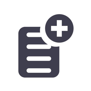 Reçete simge vektör işareti ve üzerinde beyaz backg izole sembolü