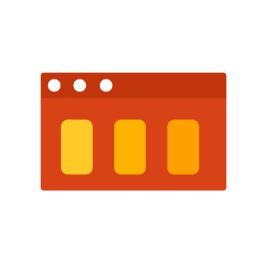 Tarayıcı simge vektör işareti ve beyaz arka plan üzerinde izole sembolü