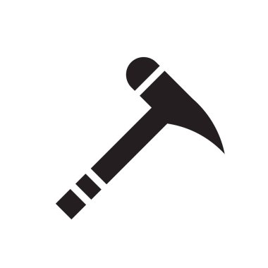 Çalışma çekiç simge vektör web ve mobil uygulaması tasarım, iş çekiç logosunu kavramı için izole üzerinde beyaz arka plan