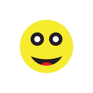 Web ve mobil uygulaması tasarım için beyaz arka plan üzerinde izole mutlu simgesi