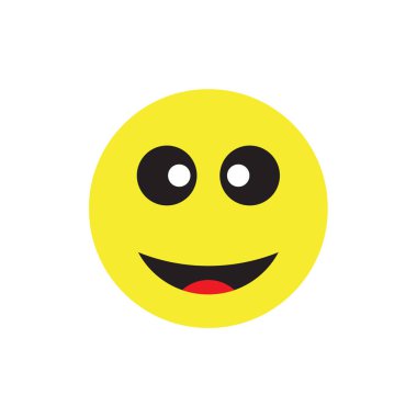 Web ve mobil uygulaması tasarım için beyaz arka plan üzerinde izole mutlu simgesi