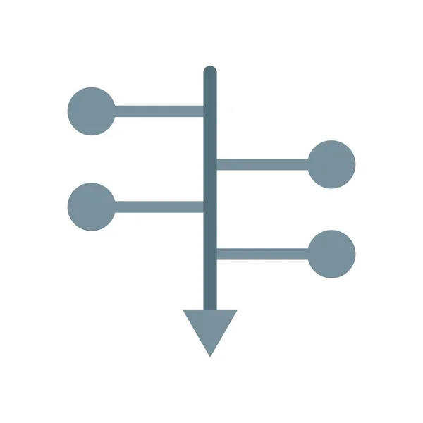 Tidslinjen ikonen vektor logga och symbol isolerad på vita bak — Stock vektor