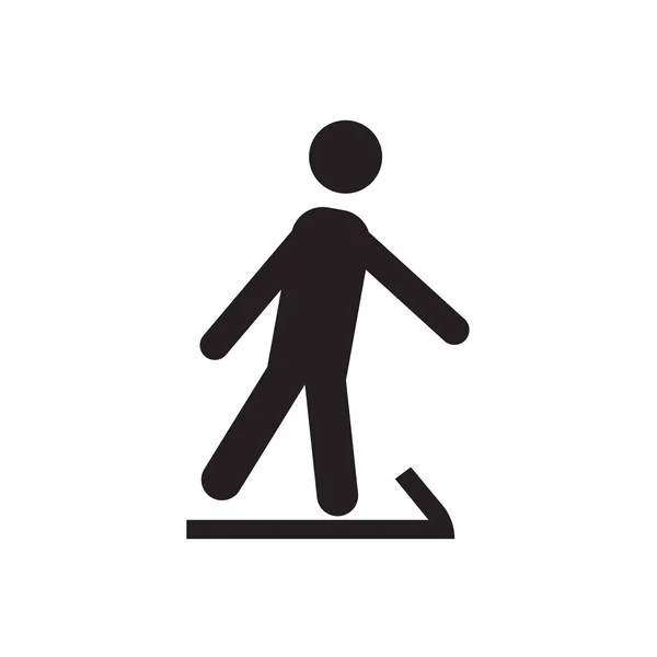 Kayakçı Kayak Simge Vektör Web Mobil Uygulaması Tasarımı Logo Kavramı — Stok Vektör