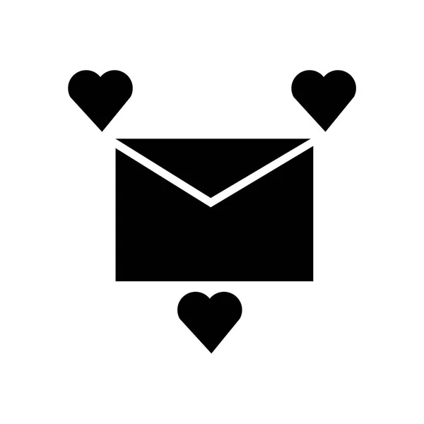 Ícone de correio vetor sinal e símbolo isolado no fundo branco, M — Vetor de Stock