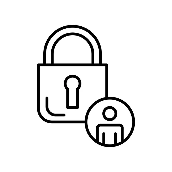 Icône de confidentialité vecteur isolé sur fond blanc, Signal de confidentialité  , — Image vectorielle