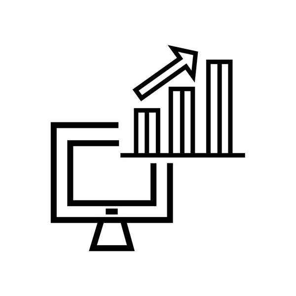 Computersymbol-Vektorzeichen und -Symbol isoliert auf weißem Hintergrund — Stockvektor