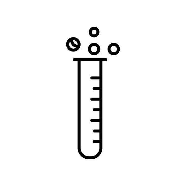 Vetor ícone do tubo de ensaio isolado no fundo branco, tubo de ensaio si — Vetor de Stock
