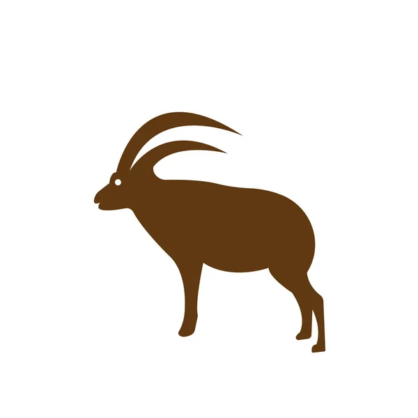 Mufflon Symbol Vektorzeichen und Symbol isoliert auf weißem Hintergrund — Stockvektor