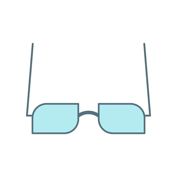 Gafas graduadas icono signo vectorial y símbolo aislado en backgro blanco — Vector de stock