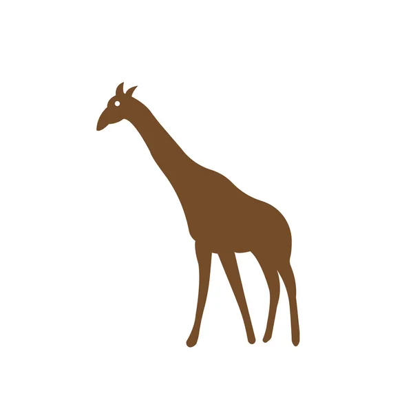 Giraffe Symbol Vektorzeichen und Symbol isoliert auf weißem Hintergrund — Stockvektor