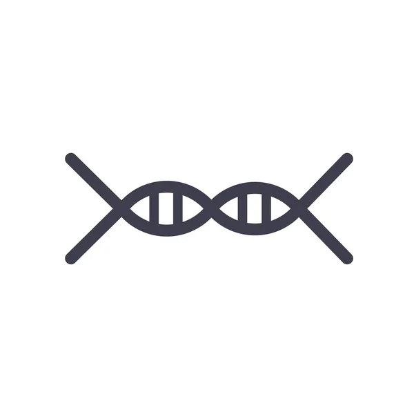 Signo de vector de icono de ADN y símbolo aislado sobre fondo blanco, Dn — Vector de stock