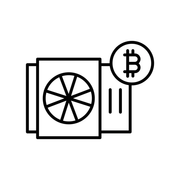 Bitcoin Vettore Icona Isolato Sfondo Bianco Segno Trasparente Bitcoin Elementi — Vettoriale Stock
