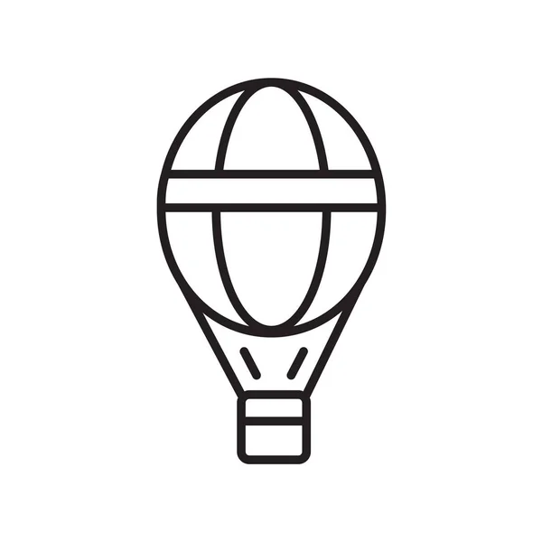 Vector de icono de globo de aire caliente aislado sobre fondo blanco, Hot ai — Vector de stock