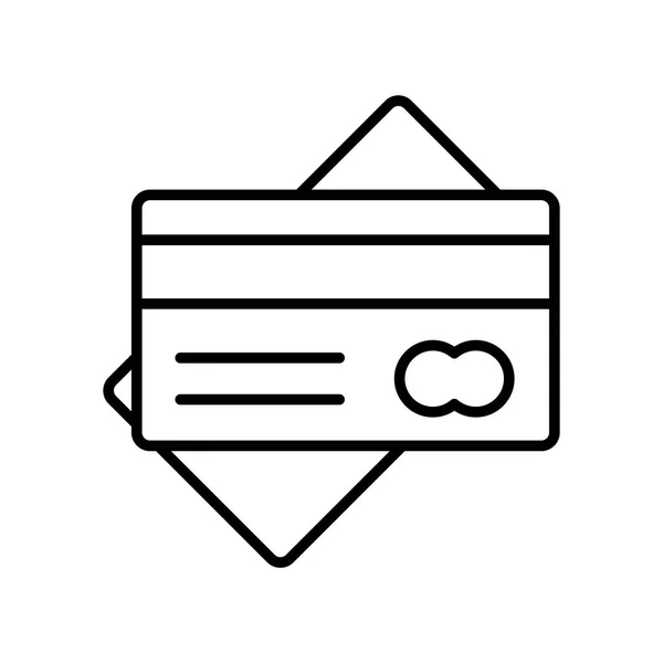 Πιστωτική κάρτα διάνυσμα εικονίδιο απομονωθεί σε λευκό φόντο, πιστωτικών αυτοκινήτων — Διανυσματικό Αρχείο