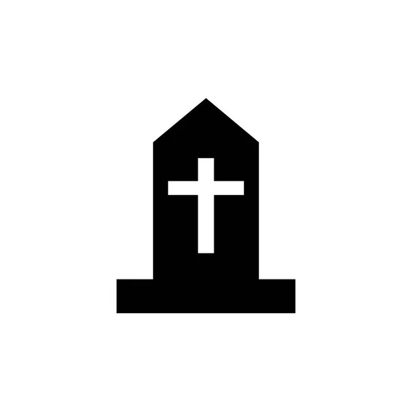 Signo de vector de icono de tumba y símbolo aislado sobre fondo blanco , — Vector de stock
