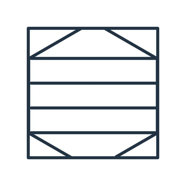 Box-Symbol-Vektor isoliert auf weißem Hintergrund, Box-Zeichen — Stockvektor