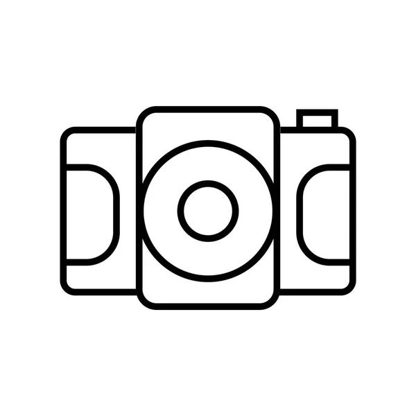 Camera pictogram vector teken en symbool geïsoleerd op witte achtergrond, — Stockvector