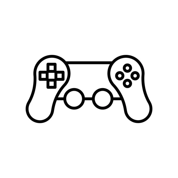 Sinal de vetor de ícone de vídeo game e símbolo isolado no backgro branco — Vetor de Stock