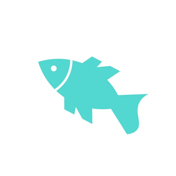 Значок Рыбы Выделен Белом Фоне Дизайна Веб Мобильного Приложения — стоковый вектор