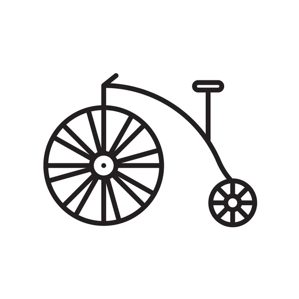 Fiets Pictogram Vector Geïsoleerd Een Witte Achtergrond Fiets Transparante Teken — Stockvector