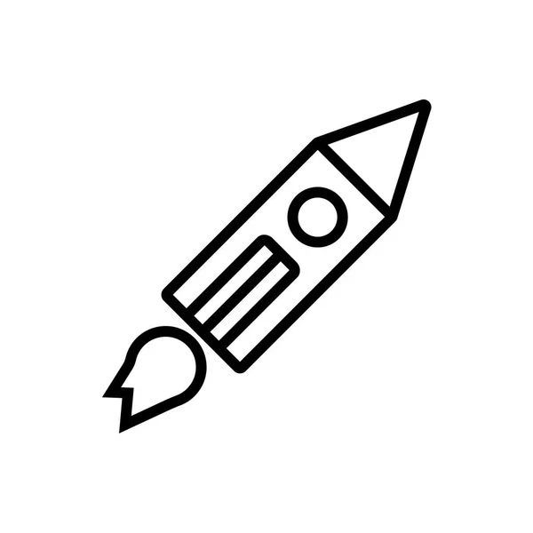 Raketenschiff Symbol Isoliert Auf Weißem Hintergrund Für Ihr Web Und — Stockvektor