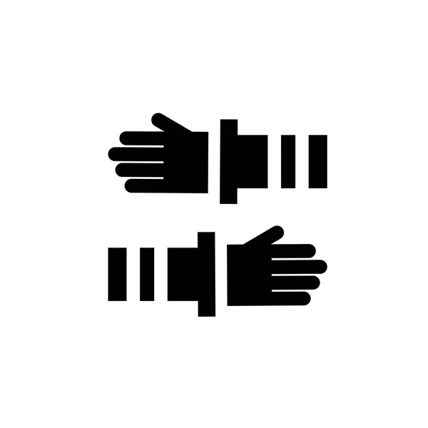 Знак вектора и символ командной работы, изолированные на белой спине — стоковый вектор