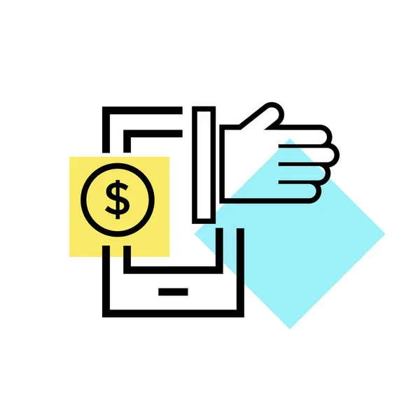 Método de pagamento ícone vetor sinal e símbolo isolado no bac branco — Vetor de Stock