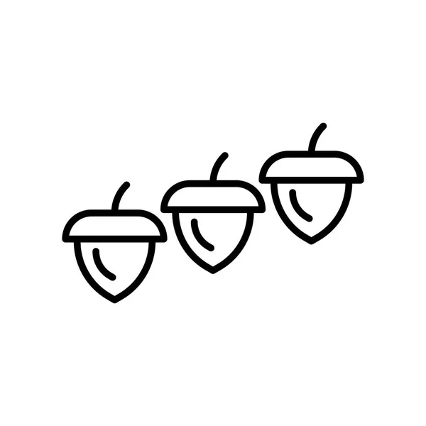 Nueces vector icono aislado sobre fondo blanco, Nueces signo, delgado — Vector de stock