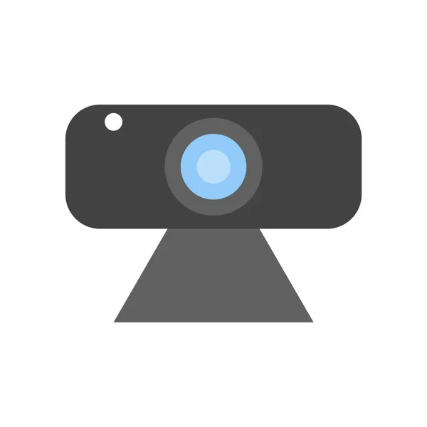 Webcam icono signo vectorial y símbolo aislado sobre fondo blanco , — Vector de stock