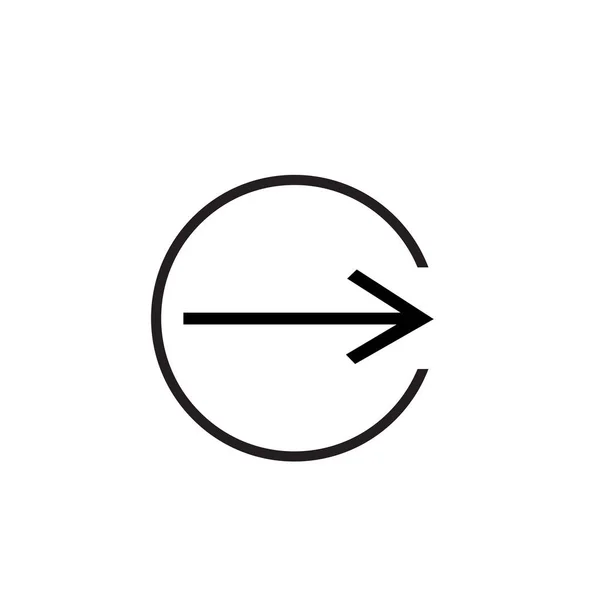 Icono Flecha Derecha Vector Aislado Fondo Blanco Para Diseño Web — Vector de stock