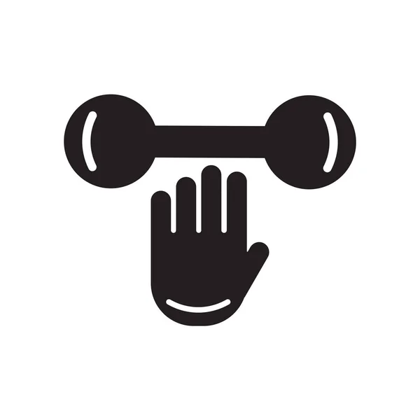 Dumbbell Icon Isolated White Background Your Web Mobile App Design — Stock Vector