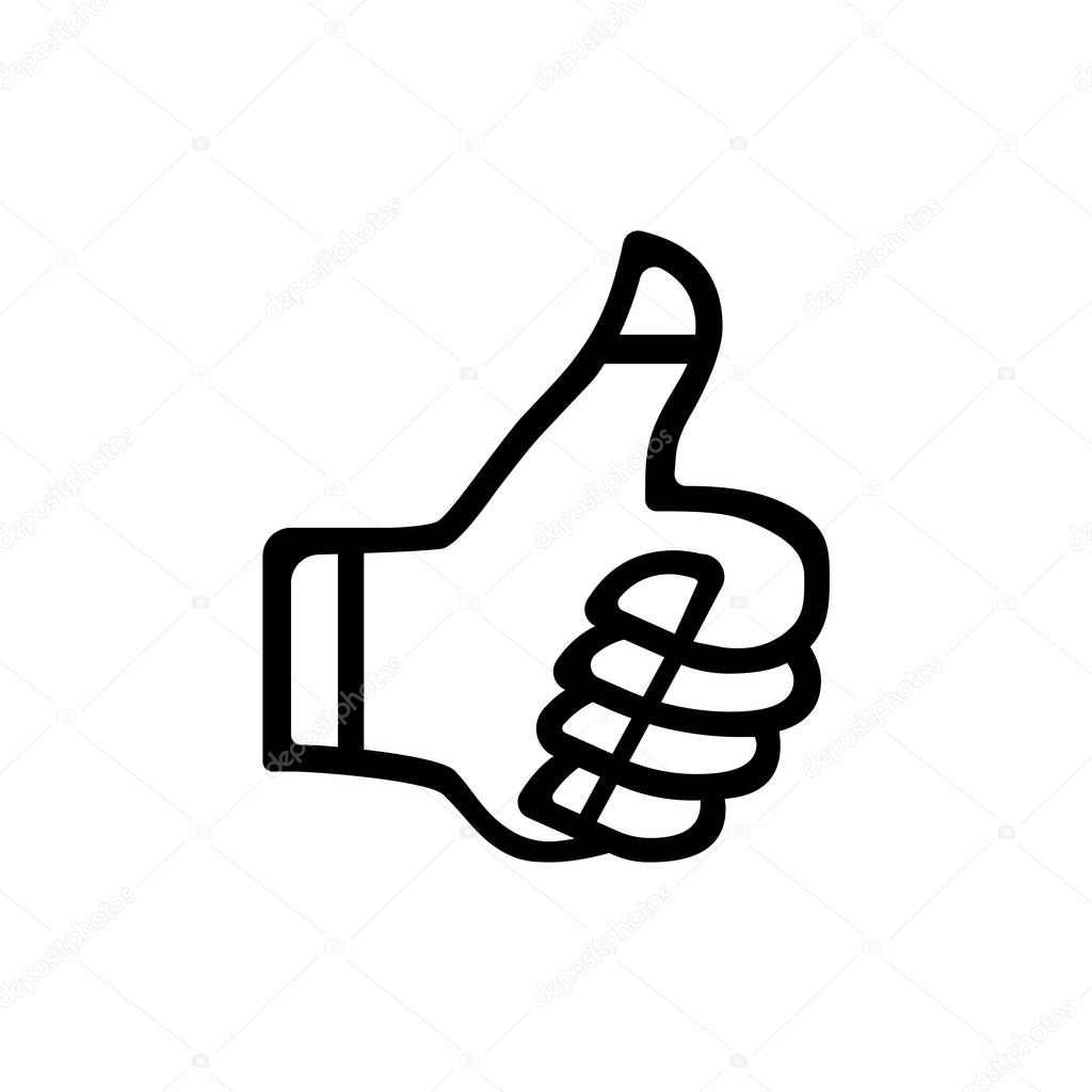 Like icon isolated on white background for your web and mobile app design